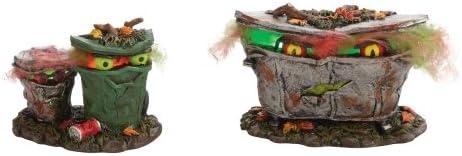Department 56 Halloween Spooky Trash Cans Figurine Accessory