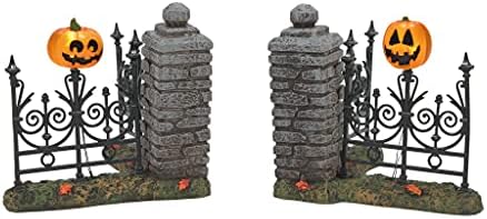 Department 56 Halloween Jack-O-Lantern Fence Corner Figurine Set