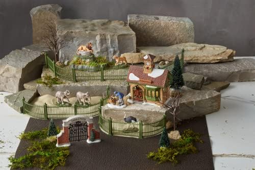 Department 56 Dickens Village Zoological Gardens Lions Figurine Set