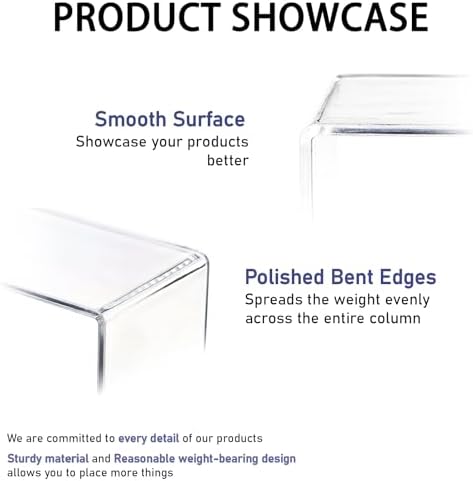 Yieach 6 Pcs Clear Acrylic Risers Display Stand