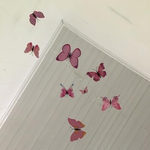 Handmade Pink Butterfly Mobile 22W x 28H