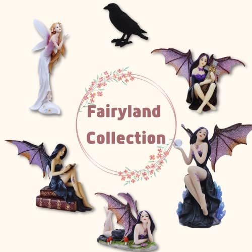 Dark Fairy Witch Riding Magic Broom Figurine