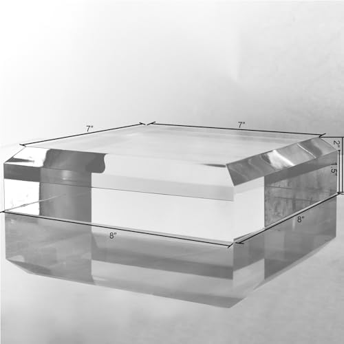 CiaoHER 2in Thick Beveled Acrylic Display Pedestal Stand