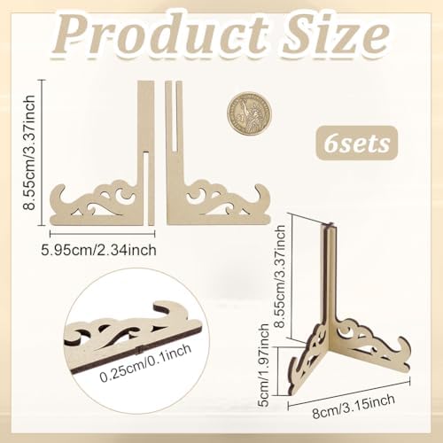 FINGERINSPIRE 12PCS Mini Tiered Easel Display Stand