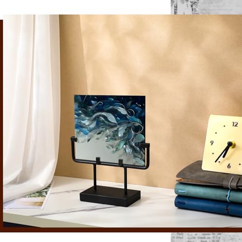 4 Pcs Square Metal Display Stands for Art Panels and Plaques