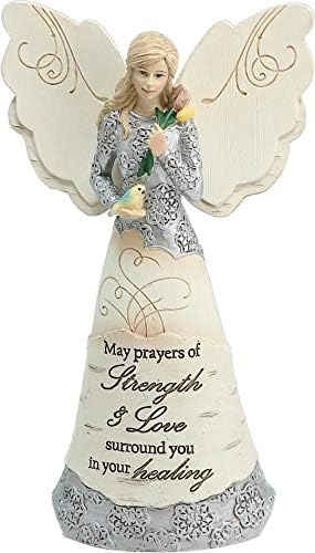 82348 Strength and Healing Angel Figurine 65 Inch White