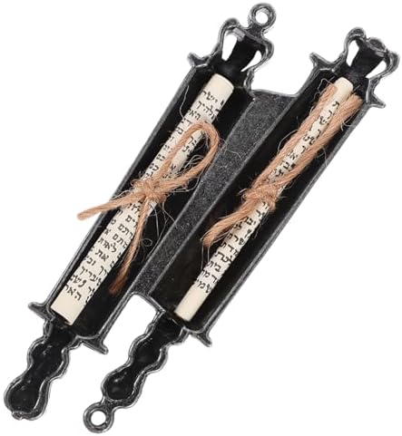 Metal Mezuzah Scroll Jewish Door Blessing Decor