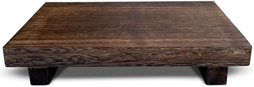 Wood Riser Rustic - Brown Rectangular Pedestal Stand