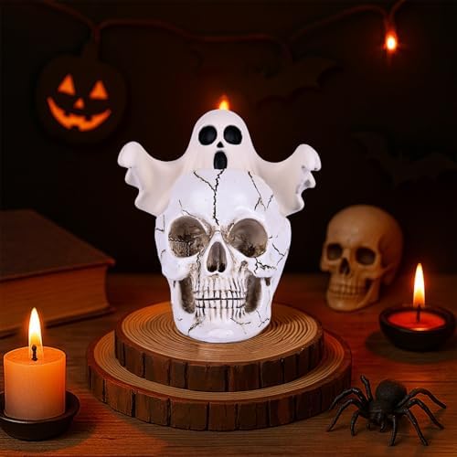 LCCCK Mini Skull and Ghost Halloween Decor Figurine