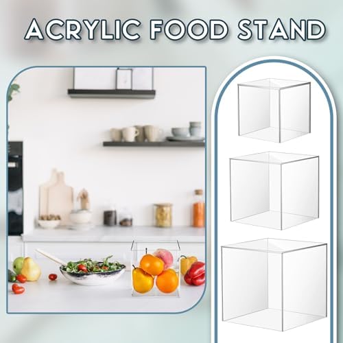Kigley 6 Pcs Acrylic Display Boxes for Food and Jewelry