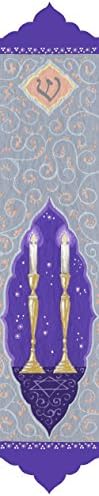 Candlesticks Mezuzah Case by Caspi Cards Art
