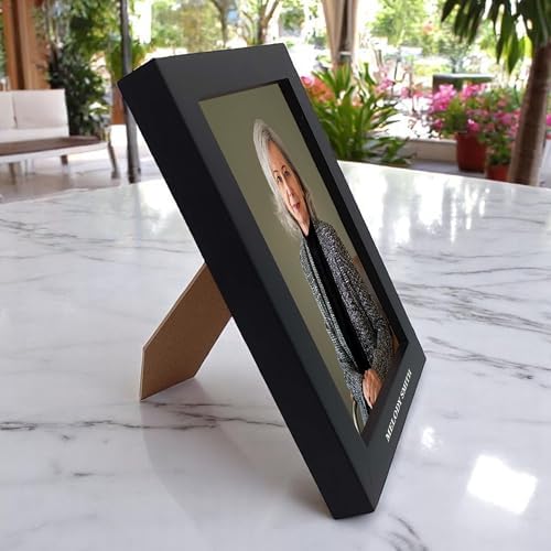 Custom Large Adult Cremation Urn with Gold Rim and Personalized Frame