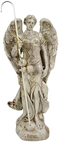 Ebros Ivory Painted Saint Raphael Figurine 5 Inch Tall