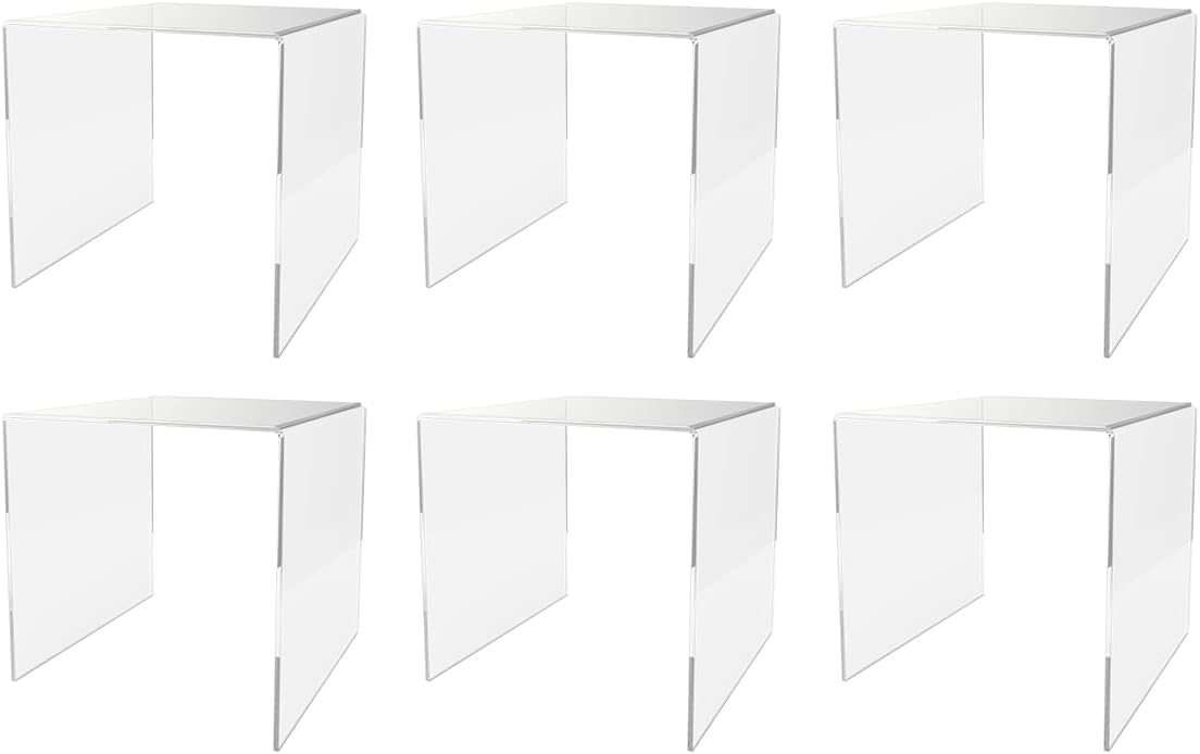 Marketing Holders 6 Pack Clear Acrylic Riser Display Stand