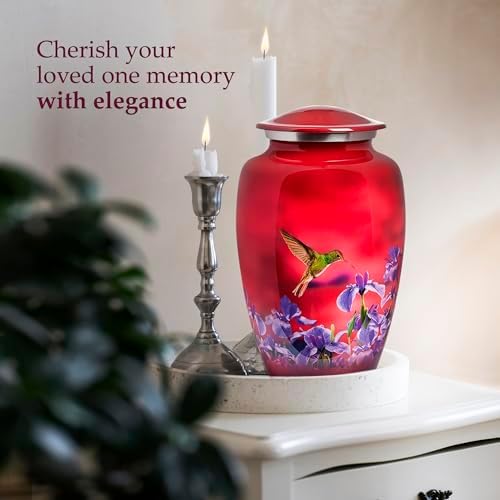 Trupoint Memorials Large Red Hummingbird Cremation Urn