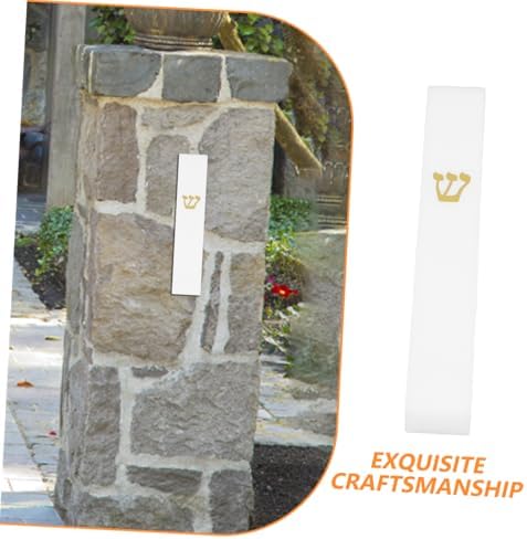 Unomor White Decor Mezuzah Resin Doorpost Ornament