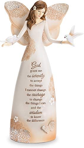 Serenity Angel Figurine 9 Silver White