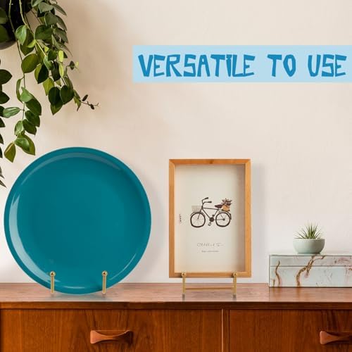 Hoteam 20 Pack Plate Stands for Display - Gold Finish