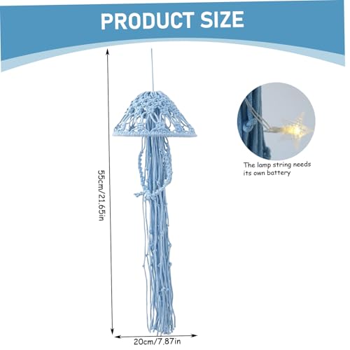 Gcroet Jellyfish Macrame Wall Hanging with LED Light