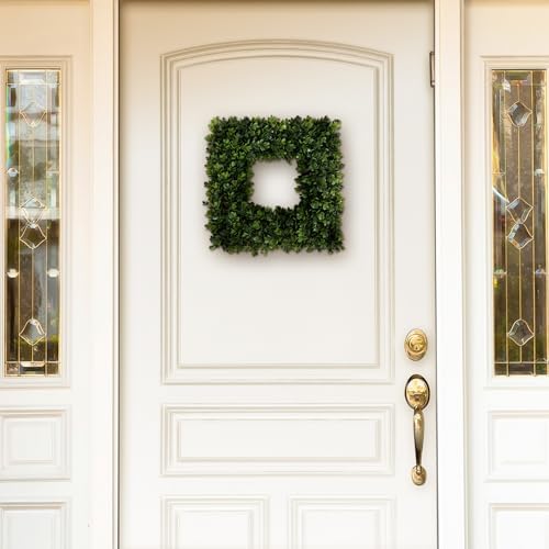 165-Inch Boxwood Wreath - UV Resistant Artificial Wreath for Front Door