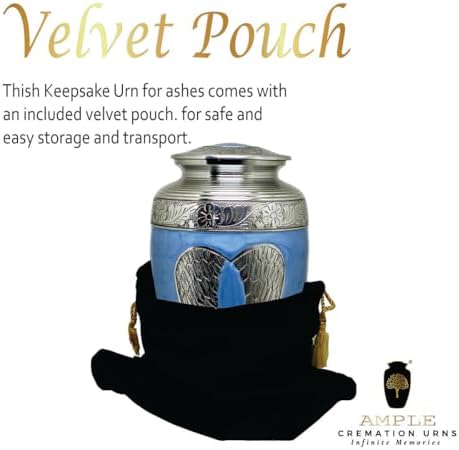 Handcrafted Memorial Urn with Secure Lid and Loving Angel Design