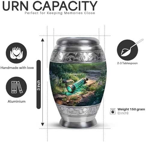 YATSKIA Green Telescope Urn for Human Ashes