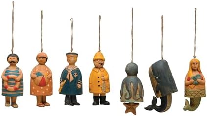Creative Co-Op Decorative Nautical Figurine Bells Set of 7