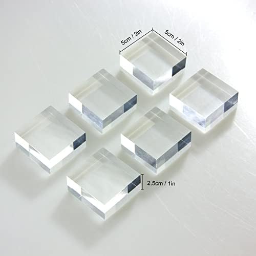 Clear Acrylic Display Risers Stand Blocks for Jewelry and Photography