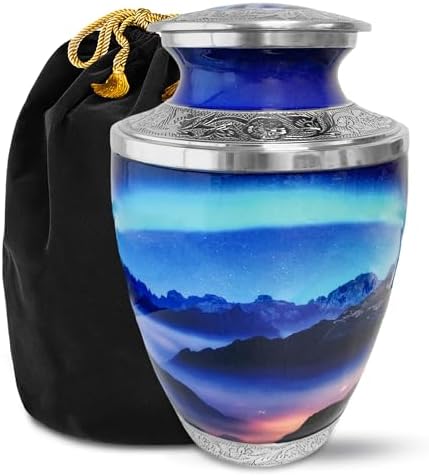Aurora Borealis Cremation Urn for Adult Ashes