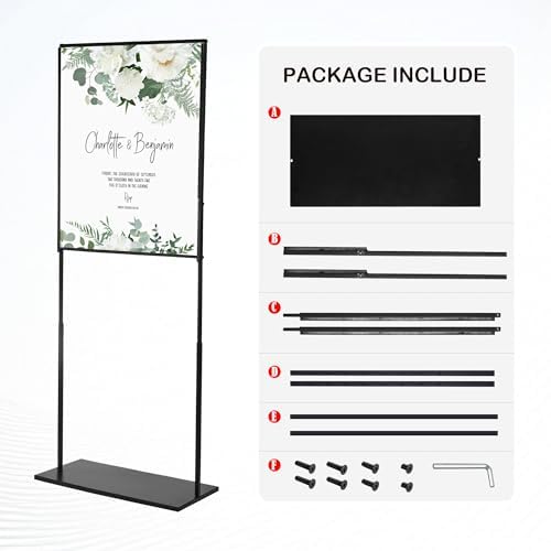 Adjustable Metal Wedding Sign Stand 236W x 63H