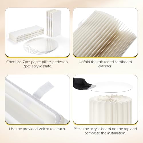 7PCS Foldable Cylinder Stands for Party Display