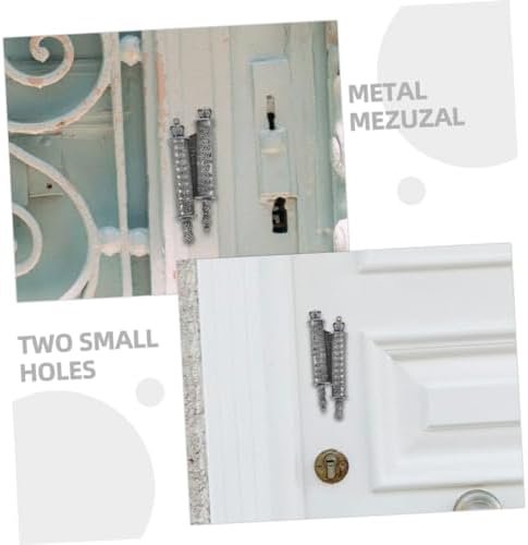 Sturdy Metal Mezuzah with Engraved Blessing Home Decor