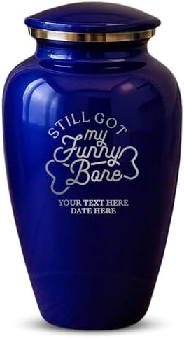 Custom Cremation Urn Purple Metal with Silver Rim