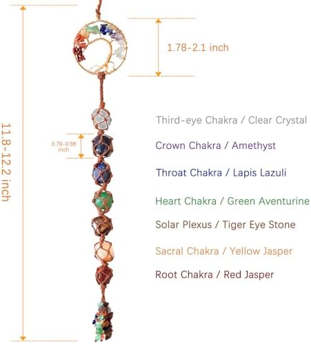 7 Chakra Stones Tree of Life Hanging Decor