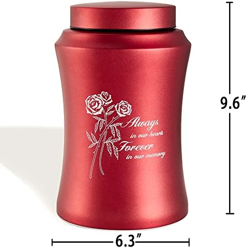 Red Rose Decorative Urns for Human Ashes 96x63 Inch