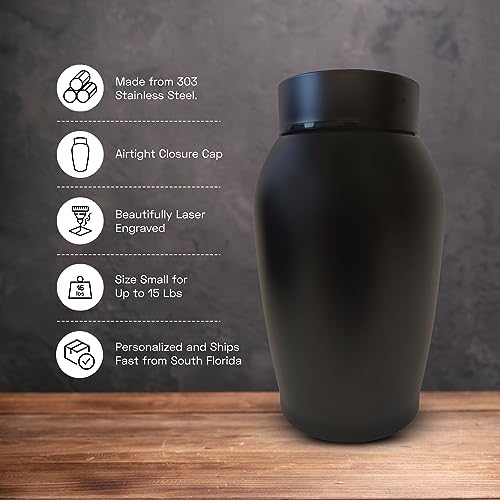Personalized Bird Urn with Name and Date - 52 Black Steel Cremation Urn