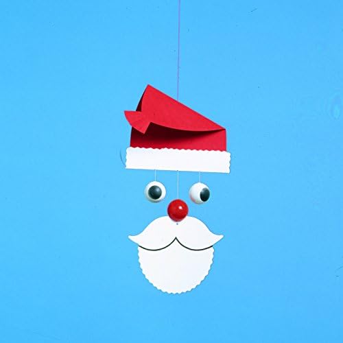 Santa Claus Hanging Mobile - 10 Inches - Handmade in Denmark