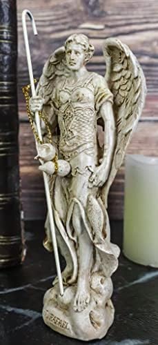 Ebros Ivory Painted Saint Raphael Figurine 5 Inch Tall