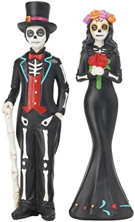 Day of the Dead Halloween Skeleton Couple Decor