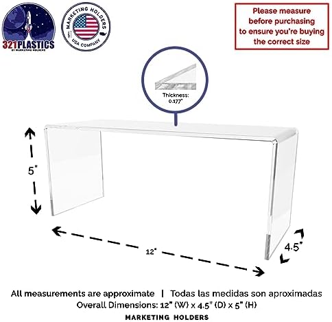 Marketing Holders Acrylic Display Riser Stand 12x45 Inch