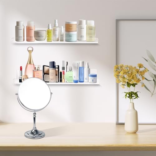 Dezzer 4 Pack Floating Acrylic Shelves for Wall