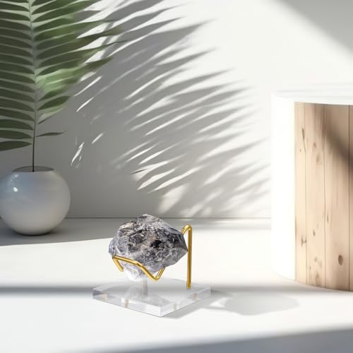 Wenqik 4 Pcs Crystal Display Stand with Metal Arms and Acrylic Base