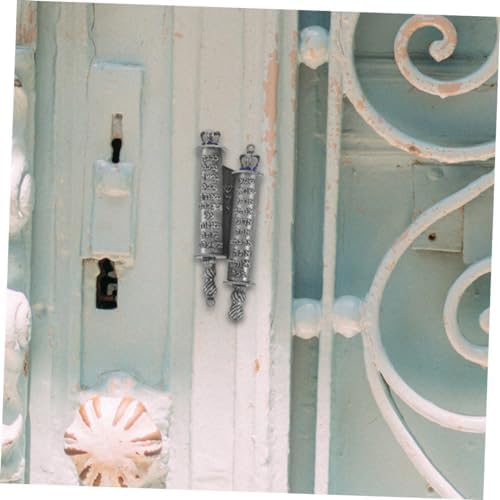 Metal Mezuzah with Engraved Blessing Scroll 2 Sets