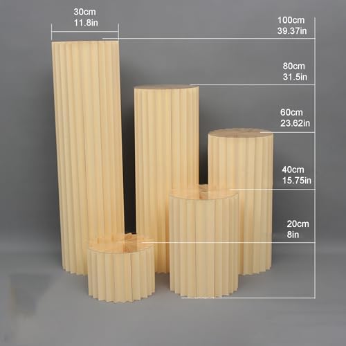 Foldable Paper Columns Display Stand for Wedding Vases and Party Centerpieces