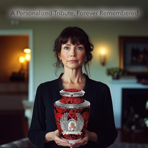 Crimson Rose Cremation Urn for Women