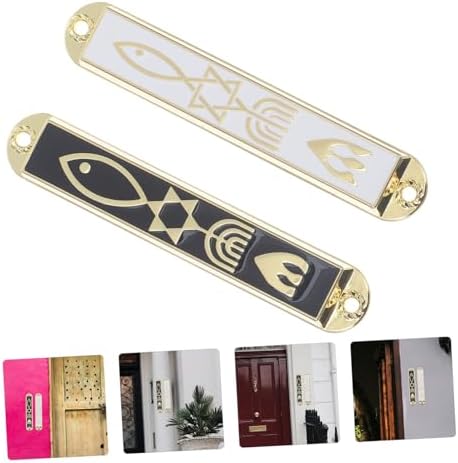 PRETYZOOM 2pcs Metal Mezuzah Door Decor Wall Art