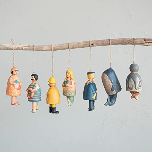 Creative Co-Op Decorative Nautical Figurine Bells Set of 7