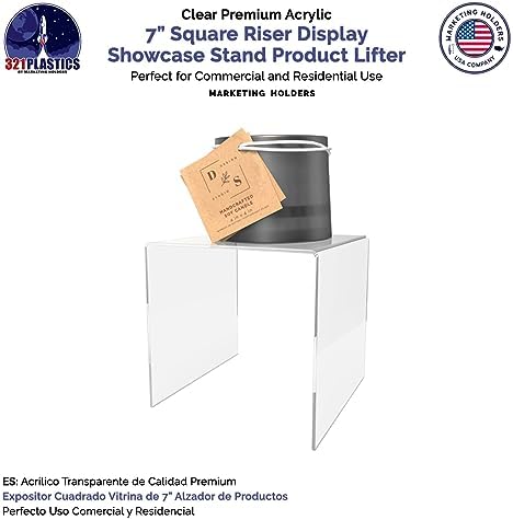 Marketing Holders 6 Pack Clear Acrylic Riser Display Stand