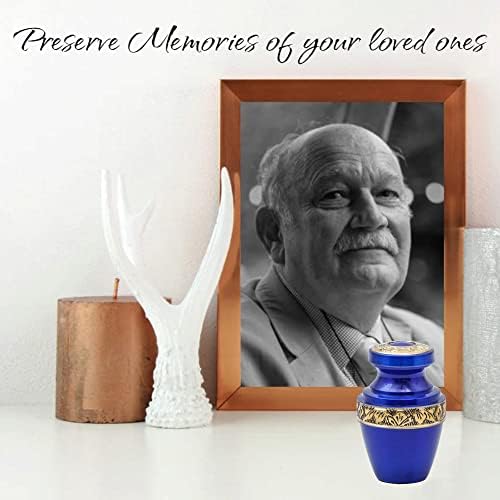 Cremation Urns for Human Ashes - Handcrafted Grecian Urn with Velvet Bag