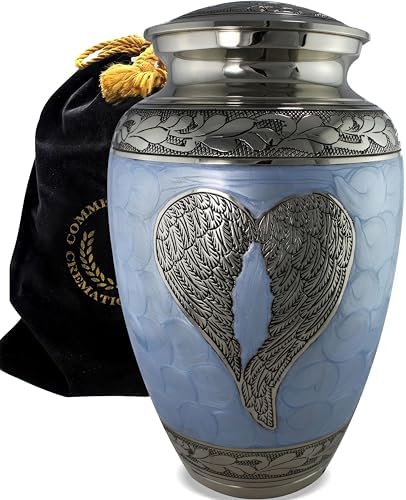 Extra Large Blue Angel Cremation Urn for Adult Male